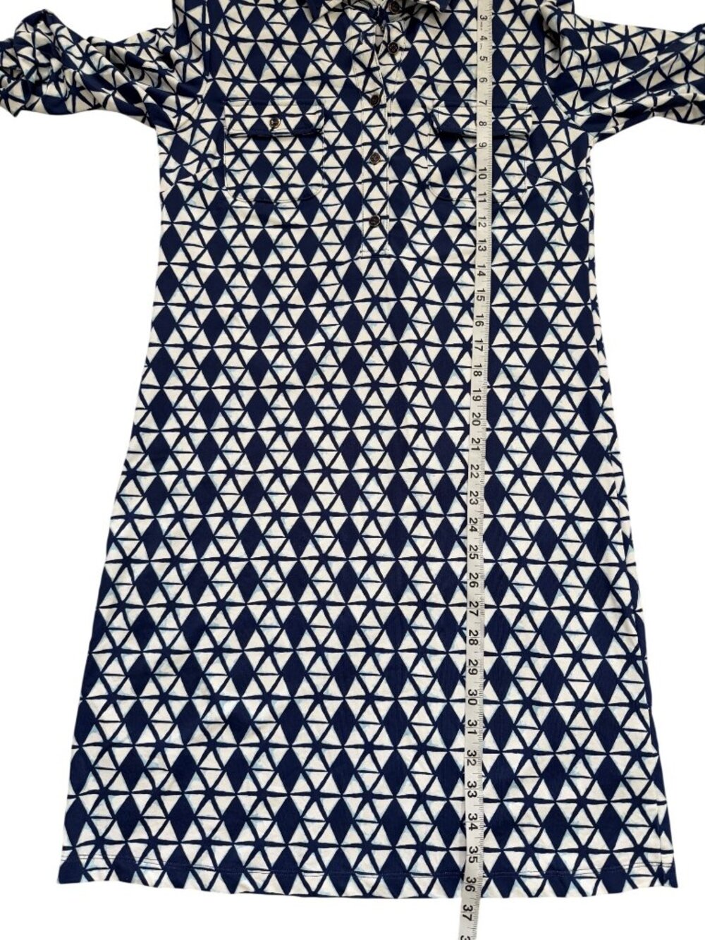 J. McLaughlin Womens Small Lawrence Shirt Dress Catalina Cloth Blue White - Picture 6 of 8